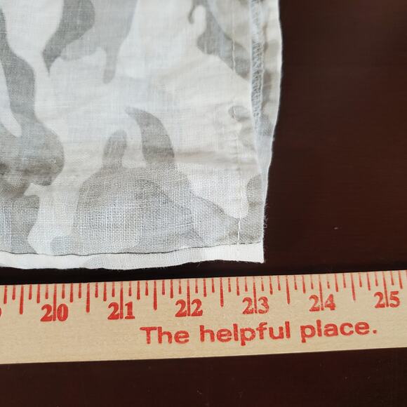 GiGi Moda Womens Camo Linen Wide Leg Crop Pull On Palazzo Pant Size 28 Italy - Picture 9 of 10